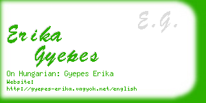 erika gyepes business card